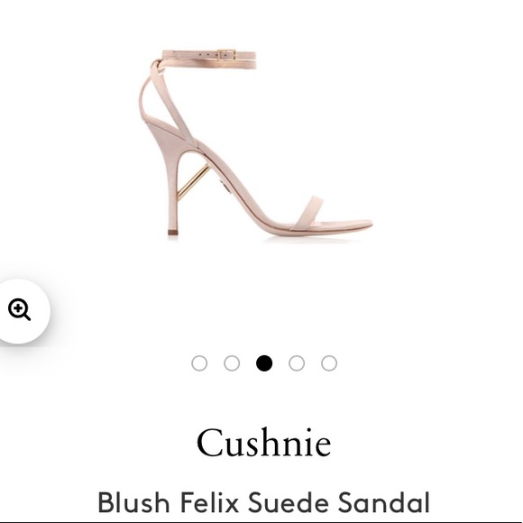 Cushnie Et Ochs Felix Blush Suede Heel Sandal 39.5 - Picture 3 of 4